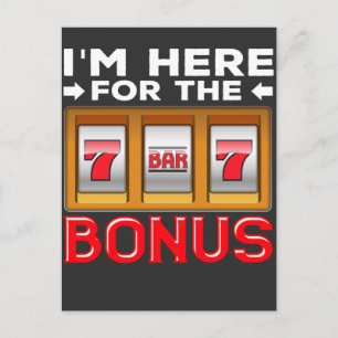 Carte Postale Fente Machine à sous Jeu amusant Casino Fan