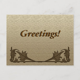 Carte postale - Fer à angle et lin