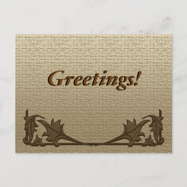 Carte postale - Fer à angle et lin (Devant)