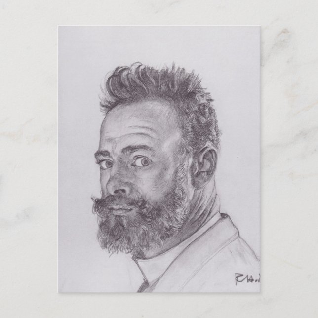 Carte Postale Ferdinand Hodler - Autoportrait à Paris (Devant)