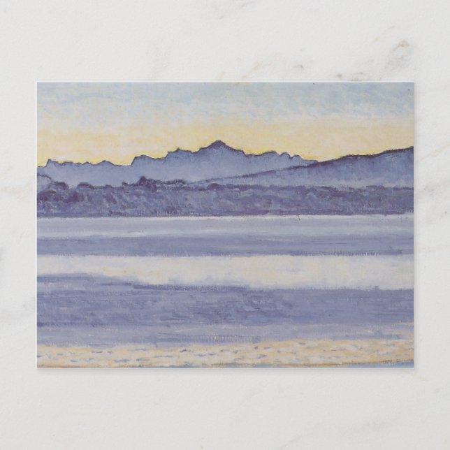 Carte Postale Ferdinand Hodler - Lac Léman avec Mont Blanc (Devant)