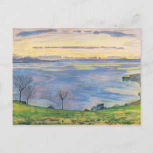 Carte Postale Ferdinand Hodler - Lac Léman le soir