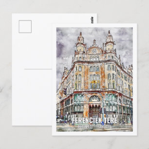 Carte Postale Ferenciek Tere Budapest Travel Place Aquarelle
