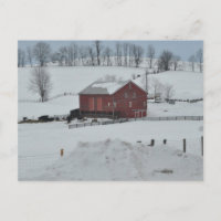 Ferme à granges rouges
