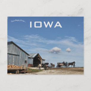 Carte Postale Ferme Amish à Lamoni Iowa