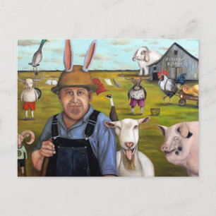 Carte Postale Ferme amusante