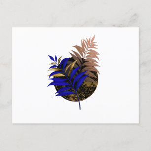 Carte Postale Ferme bleue sur cercle noir