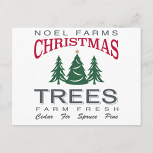 CARTE POSTALE FERME D'ARBRES DE NOËL
