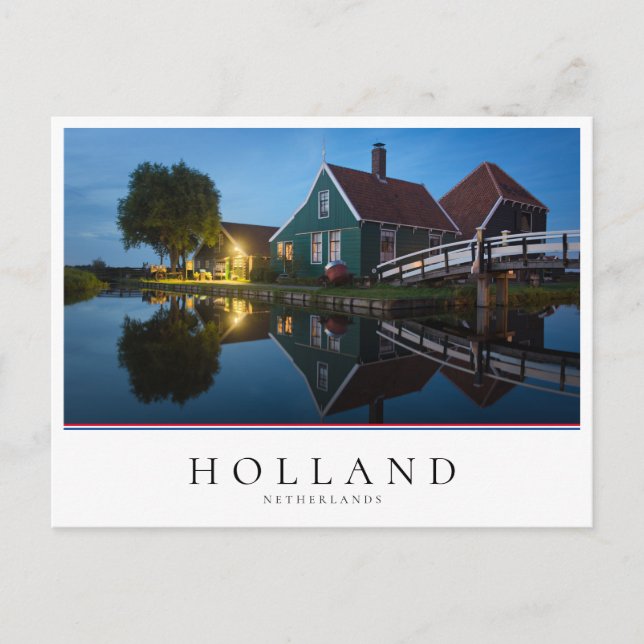 Carte Postale Ferme de fromage à twilight en Hollande (Devant)