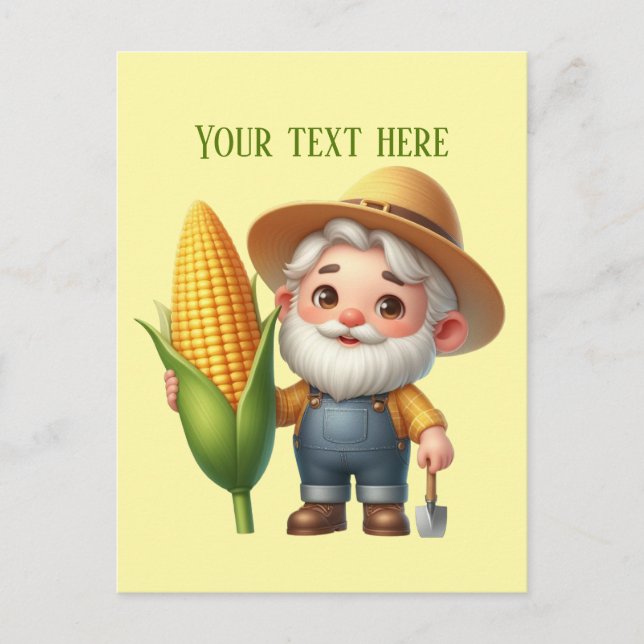 Carte Postale Ferme de maïs cool personnalisable (Devant)