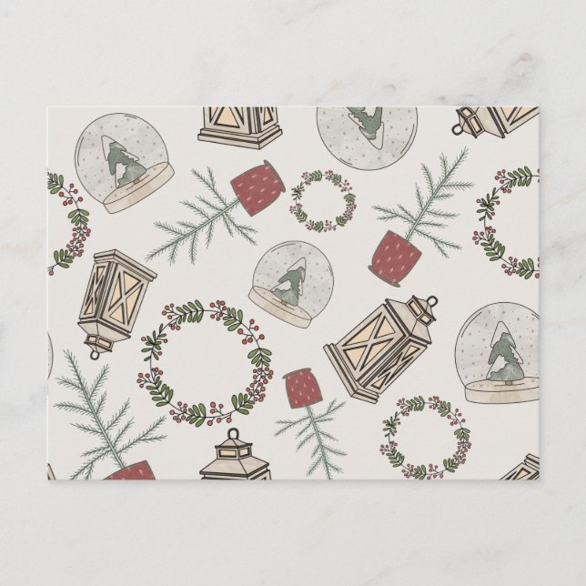 Carte Postale Ferme d'hiver (Devant)