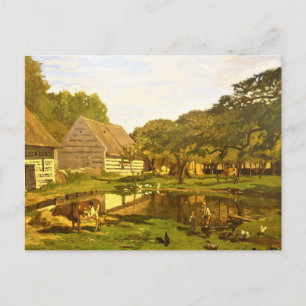 Carte Postale Ferme en Normandie par Claude Monet Postcard