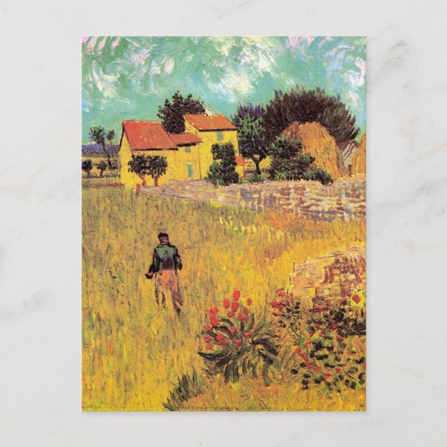 Carte Postale Ferme en Provence par Vincent van Gogh (Devant)