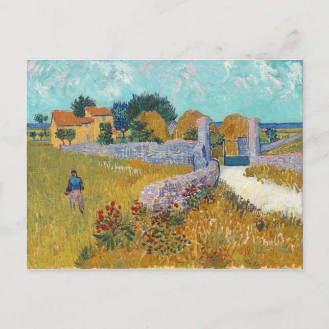 Carte Postale Ferme en Provence par Vincent van Gogh (1888) (Devant)