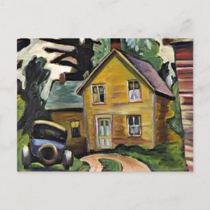 Carte Postale Ferme et voiture par Prudence Heward,