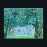 Carte Postale Ferme Gustav Klimt en Haute-Autriche<br><div class="desc">Carte postale représentant la peinture à l’huile de Gustav Klimt Farmhouse in Upper Austria (1911), également connue sous le nom Farmhouse in Buchberg. Une ferme en bois se découvre à travers des arbres verts et un pré de belles fleurs roses, jaunes, bleues et oranges. Un cadeau merveilleux pour les amateurs...</div>