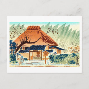 Carte Postale Ferme japonaise vintage par Tokuriki Tomikichico