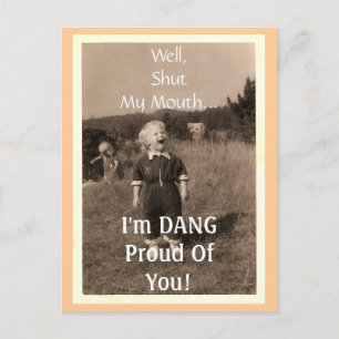 Carte Postale Ferme Ma Bouche...