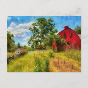 Carte Postale Ferme - Où vit l'agriculteur