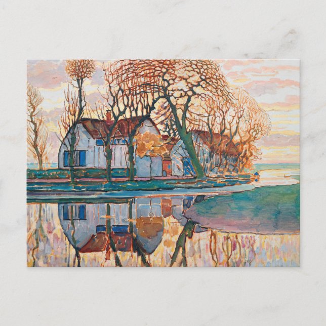Carte Postale Ferme près de Duivendrecht - Piet Mondrian - Art m (Devant)