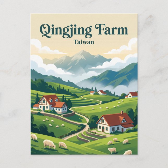 Carte Postale Ferme Qingjing Taïwan (Devant)