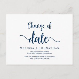 Carte Postale Ferme Rustique, Changement de Date, Bleu Marine, R