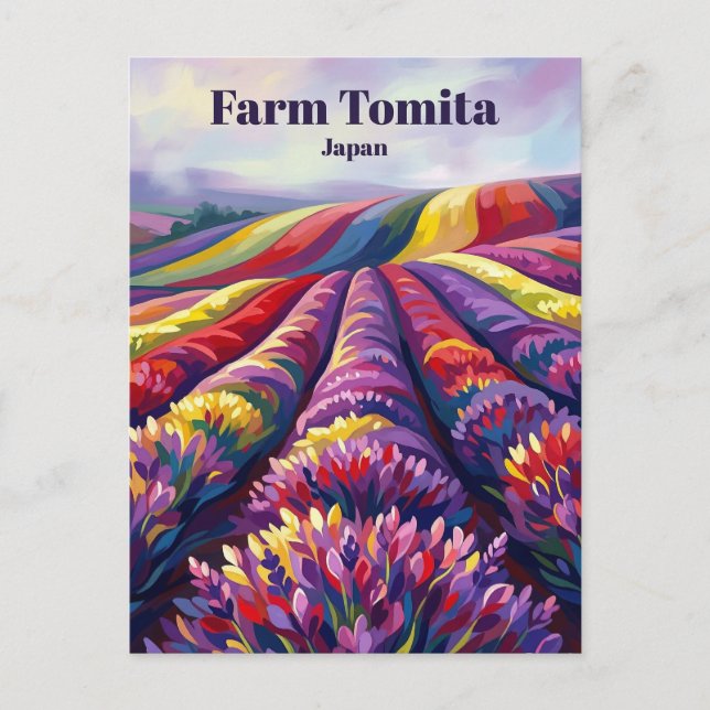 Carte Postale Ferme Tomita Japon (Devant)