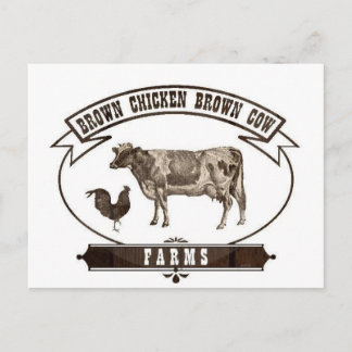Carte Postale Fermes Brown de poulet Brown