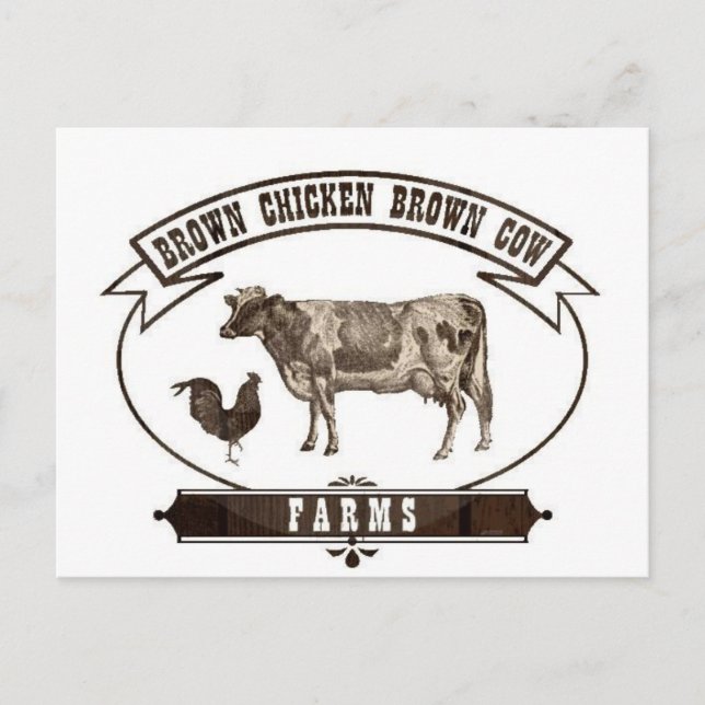 Carte Postale Fermes Brown de poulet Brown (Devant)