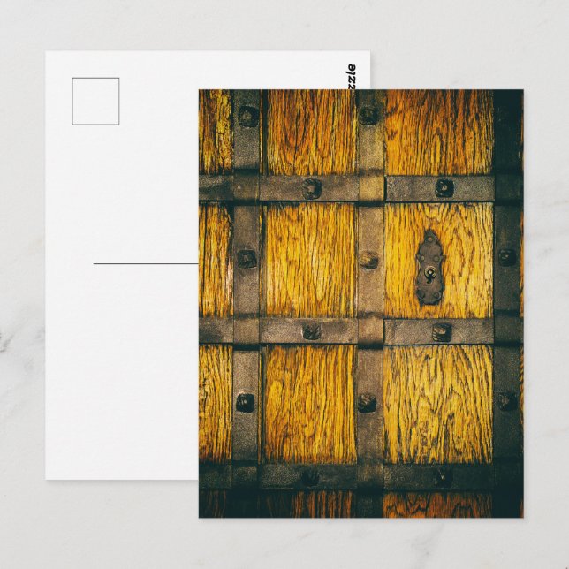 Carte Postale Fermeture de la porte médiévale du château. (Devant / Derrière)
