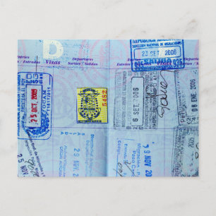 Carte Postale Fermeture des timbres de passeport