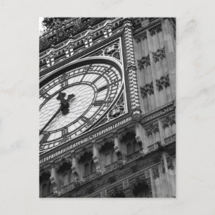 Carte Postale Fermez-vous sur Big Ben en noir et blanc