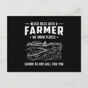 Carte Postale Fermier Agricole Agriculture Drôle Tracteur Don