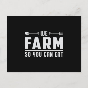 Carte Postale Fermier Agriculture Agricole Poulet de poulet Drôl