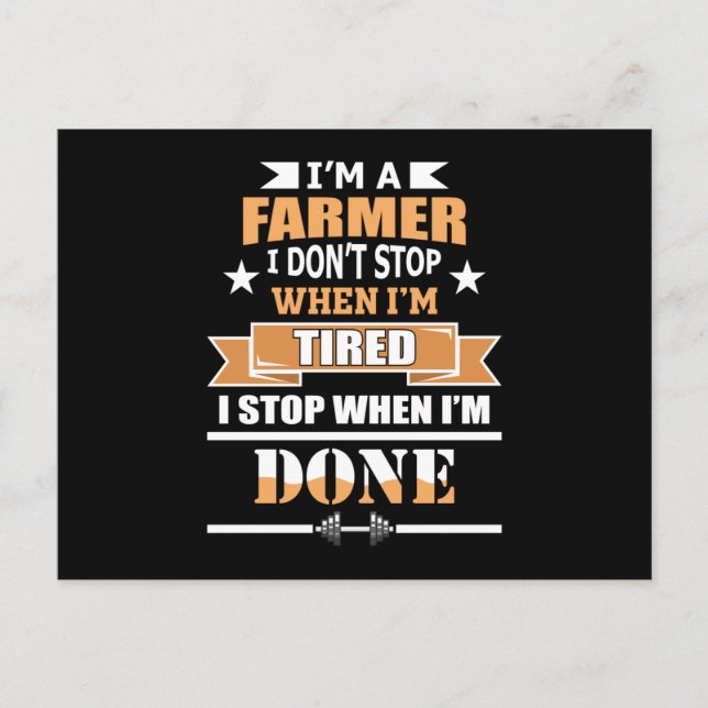 Carte Postale Fermier Tracteur agricole Agriculture Agricole Idé (Devant)