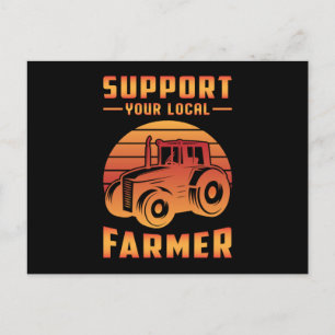 Carte Postale Fermier Tracteur agricole Agriculture Drôle cadeau