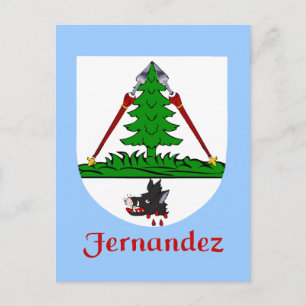 Carte Postale Fernandez Family Heraldique Shield