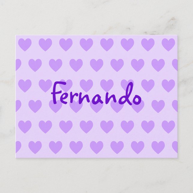 Carte Postale Fernando en violet (Devant)