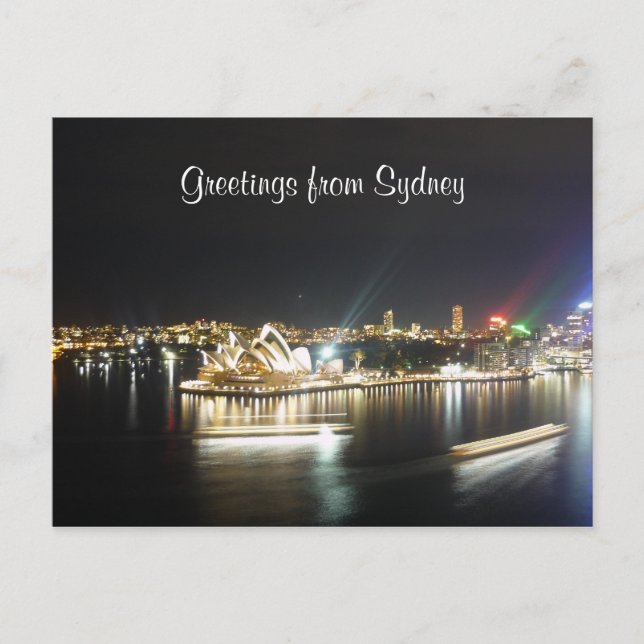Carte Postale ferries de nuit de sydney opéra (Devant)