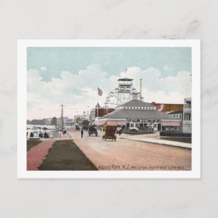 Carte Postale Ferris Wheel, Asbury Park, NJ 1908 Vintage