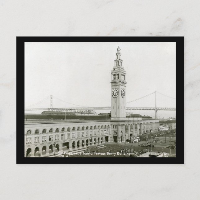 Carte Postale Ferry Building, San Francisco Vintage (Devant)