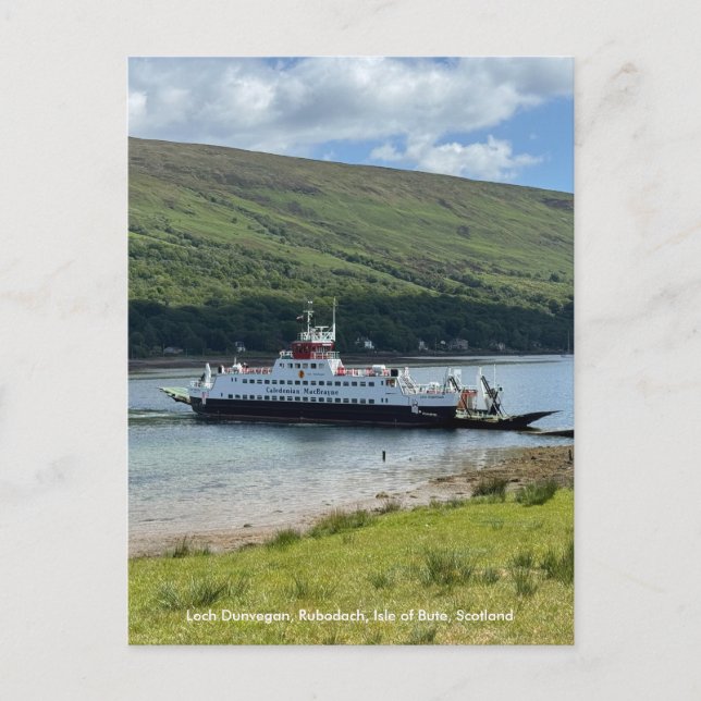 Carte Postale Ferry Calmac à Rubodach, île de Bute, Écosse (Devant)