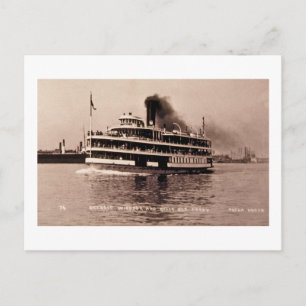 Carte Postale Ferry Detroit Windsor et Belle Isle - Louis Pesha
