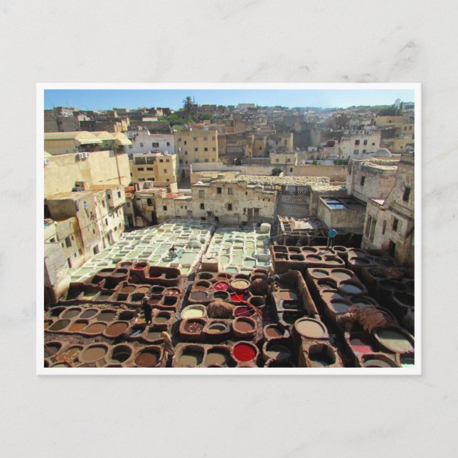 Carte Postale fes leather tannery (Devant)