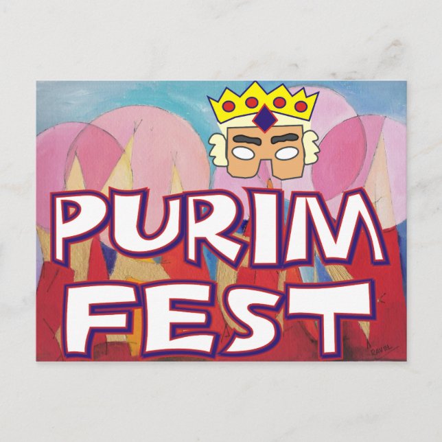 Carte Postale Fest de Purim (Devant)