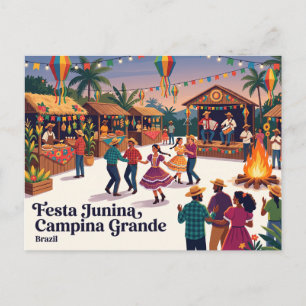 Carte Postale Festa Junina Campina Grande Brésil