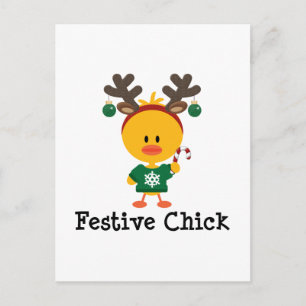 Carte Postale Festif Chick