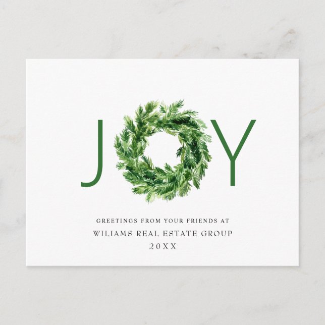 Carte Postale Festin Pine Branche Wreath Christmas Corporate (Devant)