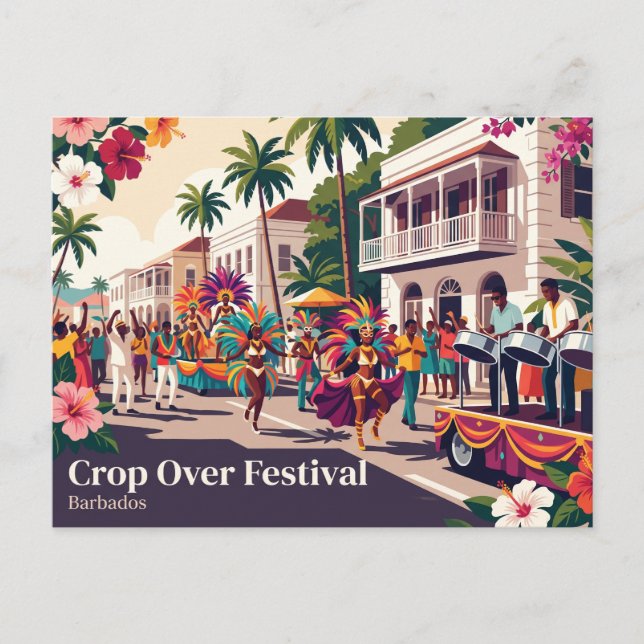 Carte Postale Festival Crop Over Barbade (Devant)