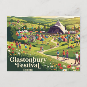 Carte Postale Festival de Glastonbury Somerset, Angleterre